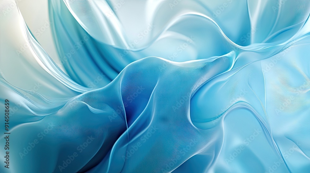 Aufkleber modern blue abstract design with cyan and aqua tones, creating a neutral and elegant backdrop for we