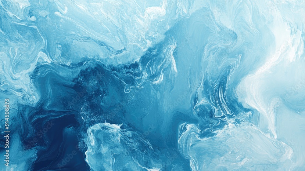 Aufkleber modern blue abstract design with cyan and aqua tones, creating a neutral and elegant backdrop for we
