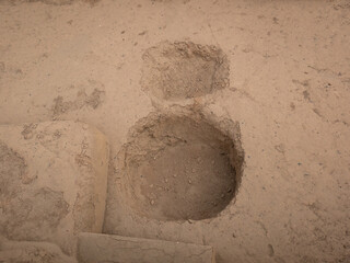 Holes Inside the Archaeological Site Known as 