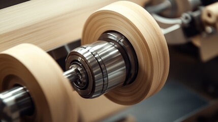 Closeup of Industrial Woodworking Machine