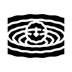 the nature of gravity unsolved mystery glyph icon vector. the nature of gravity unsolved mystery sign. isolated symbol illustration