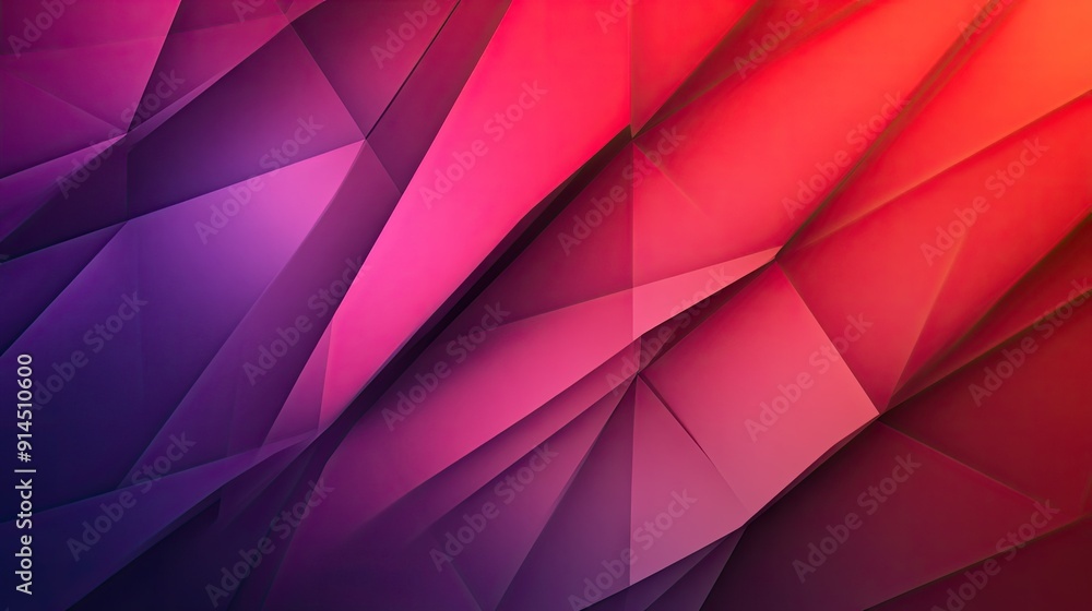 Poster red to purple gradient with abstract geometric shapes, creating a visually appealing background.