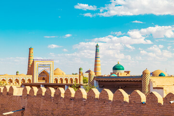 View of Ichan-Kala from the wall of the ancient fortress.