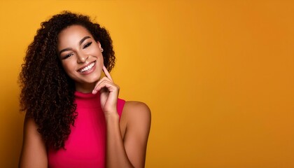 Beautifull woman thinking and smiling