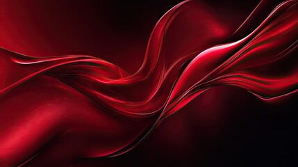 Rich red abstract backdrop with fluid lines and dynamic shapes, ideal for creating memorable gift cards, covers, and posters.