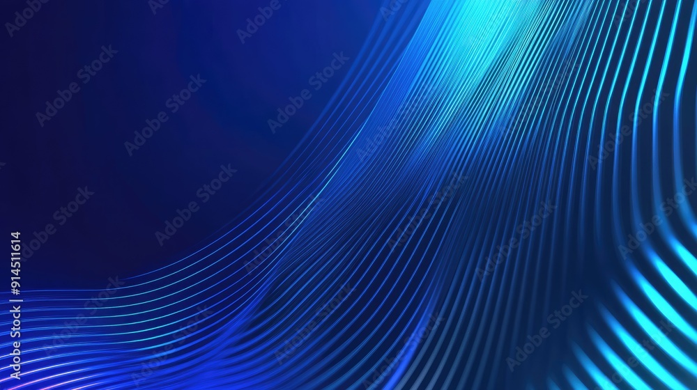 Poster shiny blue gradient background with abstract geometric lines pattern. perfect for modern business gr