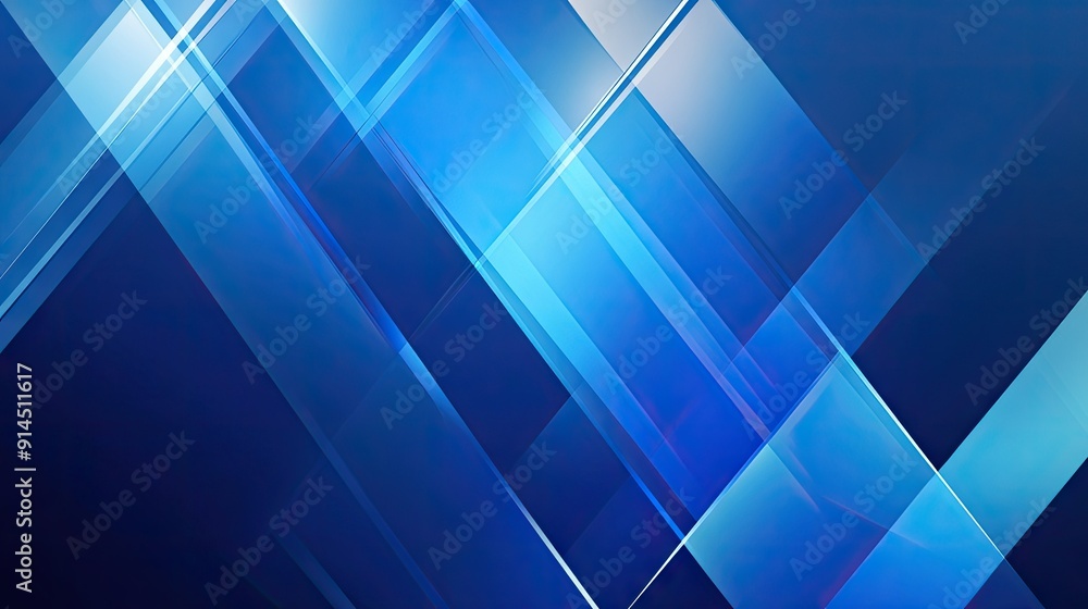 Poster shiny blue gradient background with abstract geometric lines pattern. perfect for modern business gr