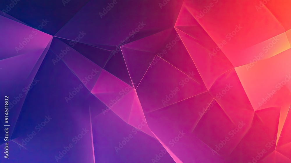 Poster smooth gradient from red to purple with abstract geometric patterns, ideal for creating captivating 