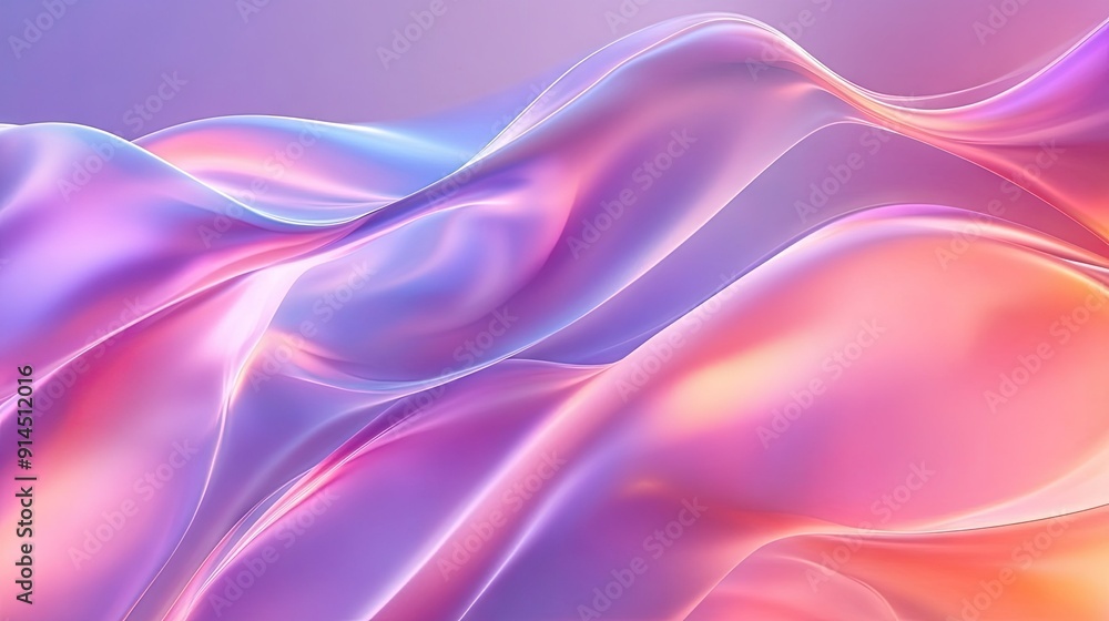 Poster soft, fluid abstract background with minimal wavy lines and smooth color transitions, perfect for sl