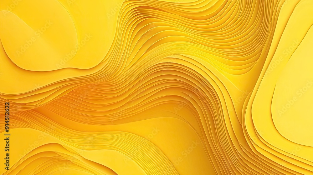 Poster stylish yellow gradient wave background with abstract design, suitable for creating engaging and mod