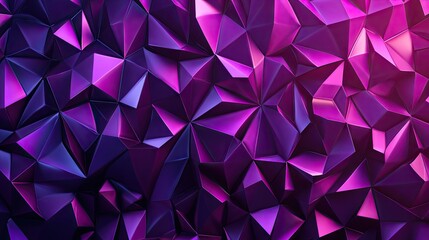 Obraz premium Vibrant violet geometric design featuring triangular cells and polygons, ideal for dynamic and contemporary digital illustrations. -