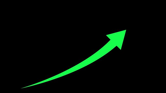 arrow animation, success concept. Profit  icon animation
