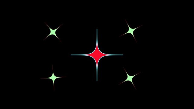 horizontal explosion Shape Explosive Motion fireworks Modern and stylish for video decoration. Pop-up 5 ster lop animation, Circle bursting, Geometric, ribbon, july, blast animation