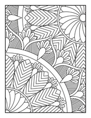 Mandala Coloring Book For Adult. Mandala Coloring Book. coloring page for children and adults. Mandala Coloring Pages. Seamless vector pattern. Black and white linear drawing.