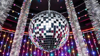 disco ball in the nightclub.