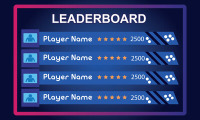 Obraz premium creative blue game leaderboard with abstract background vector