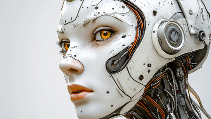 Futuristic Cyborg with Intricate Mechanical Design