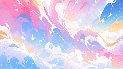 Fototapeta premium Sparkling pop background with colorful marble pattern