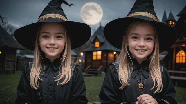 Halloween. Trick-or-treat. Children dressed in various Halloween costumes, capturing the spirit of Halloween festivities. For Halloween themes, festive occasions, events, and seasonal celebrations.