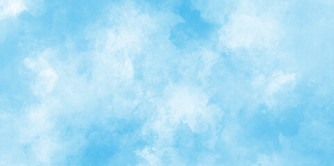 Obraz premium Hand painted abstract soft sky blue watercolor sky and clouds, Watercolor illustration art marble painting sky, soft light blue abstract gradient sky watercolor background wallpaper with clouds.