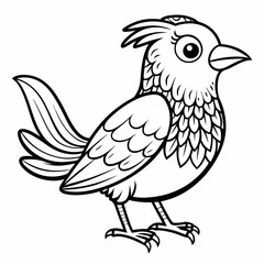 Obraz premium Birds coloring page for children to print. Birds outline for children to print.