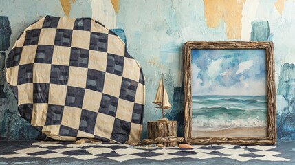 Coastal-inspired Decor with Nautical Elements and Ocean Artwork
