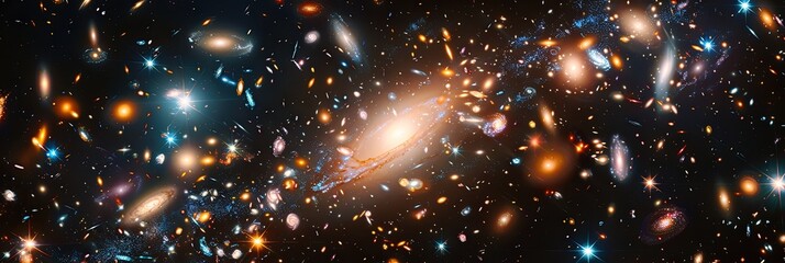 Obraz premium galaxy in space, copy space