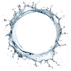 water splash in ring shape isolated