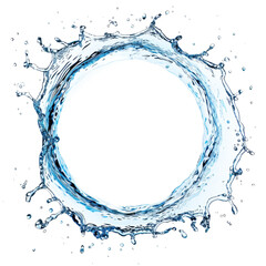 water splash in ring shape isolated