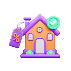 Real State 3d Illustration  Icon