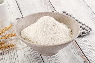 Wheat flour heap for bake