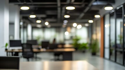 Contemporary office setting with a modern open design