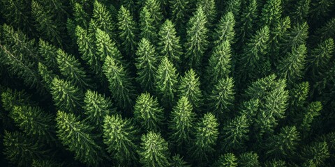 Aerial View of a Beautiful Forest Landscape, Perfect for Nature and Travel Themes Generative AI