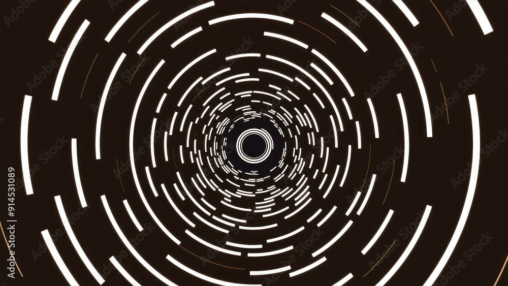 Poster abstract background with circular white light lines