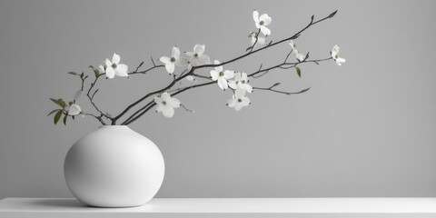 A simple arrangement of white flowers on a table