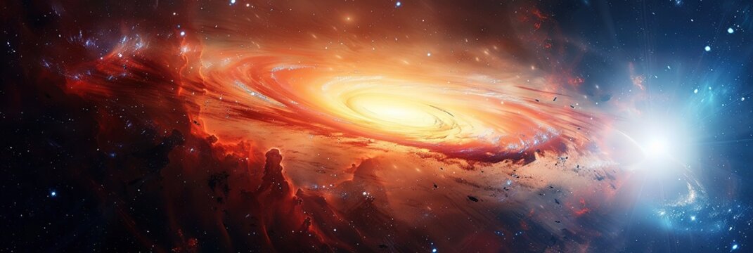 quasar in space, copy space -