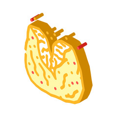 crunchy chicken fried isometric icon vector. crunchy chicken fried sign. isolated symbol illustration