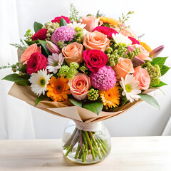 a bouquet of flowers from-the company