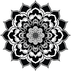 Exquisite Floral Mandala Coloring Pages: Intricate and Relaxing Flower Patterns for Mindful Art Therapy and Stress Relief - abstract mandala flower coloring book