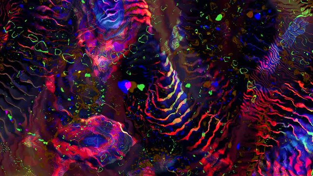 Psychedelic Video loop background 4k - Live VJ loop, Abstract Trance Animation, Psychedelic background animation