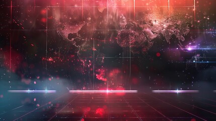 Fototapeta premium Background of the Digital World Breaking News Studio. Generative Ai