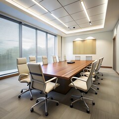Business meeting room on high rise office building