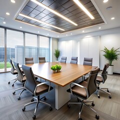 Business meeting room on high rise office building