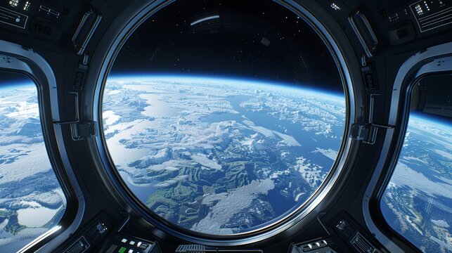 A view of the Earth from a space shuttle