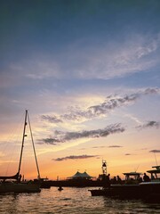 summer sunset on the bay