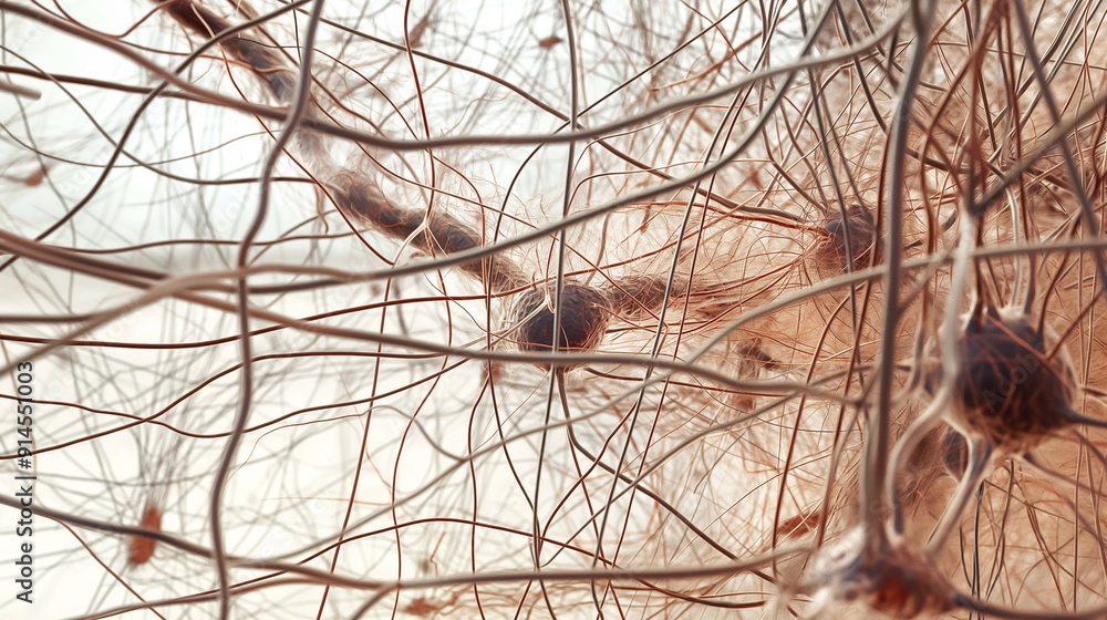 Poster highly intricate and complex network of neurons illustrates the profound connectivity found in the h