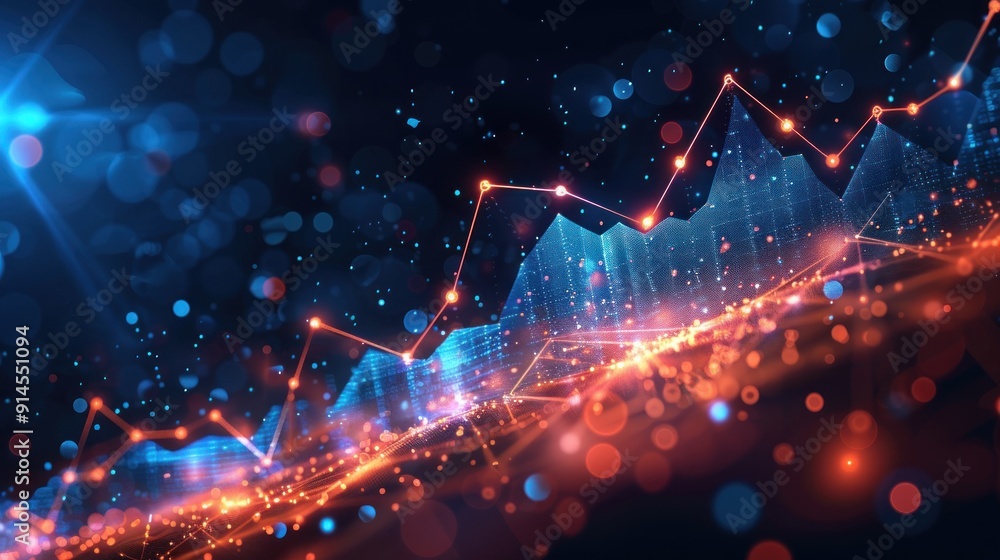 Aufkleber abstract digital data visualization