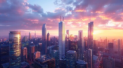 Fototapeta premium Toronto Skyline at Sunset