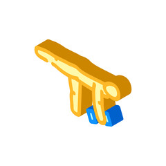 reverse curls fitness exercise arm isometric icon vector. reverse curls fitness exercise arm sign. isolated symbol illustration