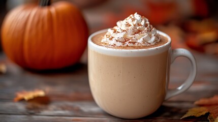 Cozy Pumpkin Spice Latte Autumn Vibes